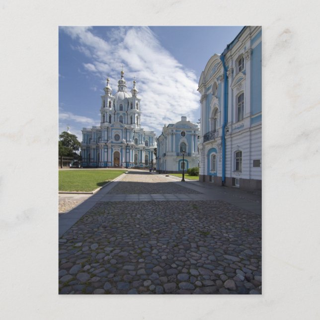 Smolny Cathedral in St. Petersburg, Russia Postcard (Front)