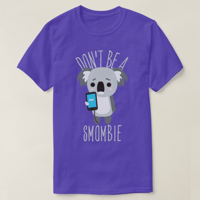 Smombie Coala Bored Coala With Mobile Phone 3 T-Shirt (Design Front)