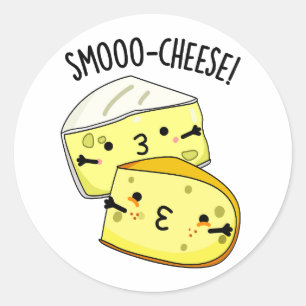 Smoo-cheese Funny Cheese Pun  Classic Round Sticker