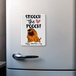 Smooch the pooch Valentine from the dog fridge Magnet