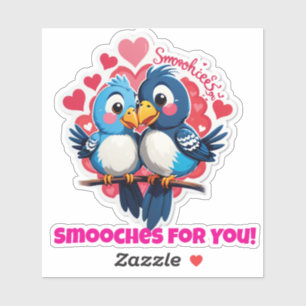Smooches for You! – Lovebird Kiss Sticker