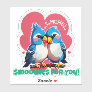 Smooches for You! – Lovebird Kiss Sticker
