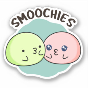 Smoochies Funny Kissing Mochi Pun