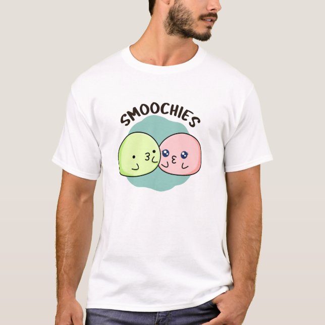 Smoochies Funny Kissing Mochi Pun  T-Shirt (Front)