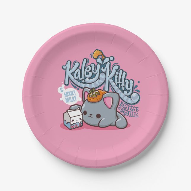 Smooshy Mushy Caley Kitty plate (Front)