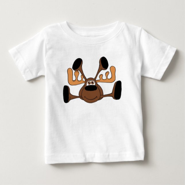 Smooshy the Flying Moose Baby T-Shirt (Front)
