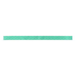 Smooth Arabesque - Seafoam Geometric Pattern Satin Ribbon