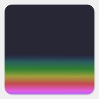 Smooth Black Rainbow Background Gradient Square Sticker