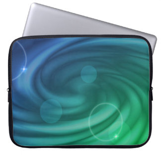 Smooth Blue And Green Colour Mix  Vortex Laptop Sleeve