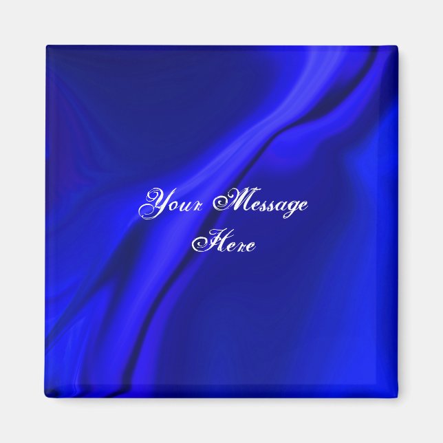 Smooth Blue Design Magnet (Front)