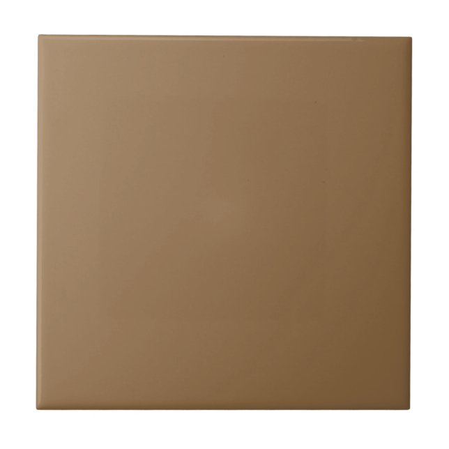 Smooth Caramel Brown Square Kitchen and Bathroom Ceramic Tile (Front)