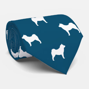 Smooth Chow Chow Silhouettes Pattern Tie