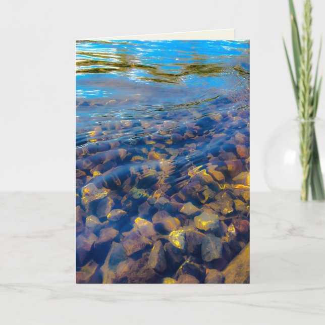 SMOOTH clear flowing natural water & gentle waves Card (Front)