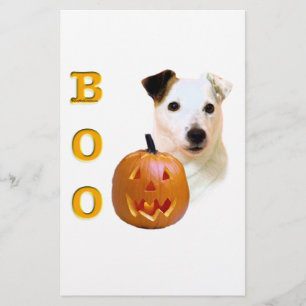 Smooth Coat Parson Russell Terrier Halloween BOO Stationery