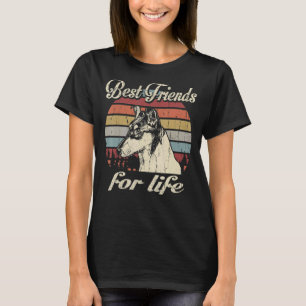 Smooth Collie Best Friends For Life  Vintage Retro T-Shirt
