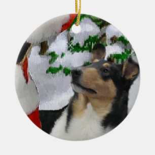 Smooth Collie Christmas Gifts Ornament