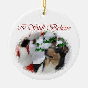 Smooth Collie Christmas Gifts Ornament