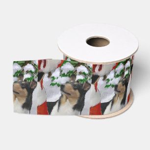 Smooth Collie Christmas Grosgrain Ribbon
