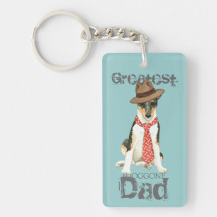 Smooth Collie Dad Key Ring