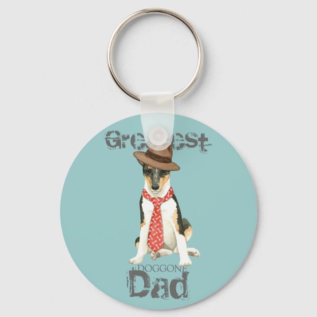 Smooth Collie Dad Key Ring (Front)