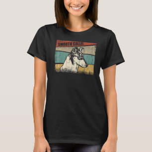 Smooth Collie Dog Cool Simple Vintage Retro Style T-Shirt
