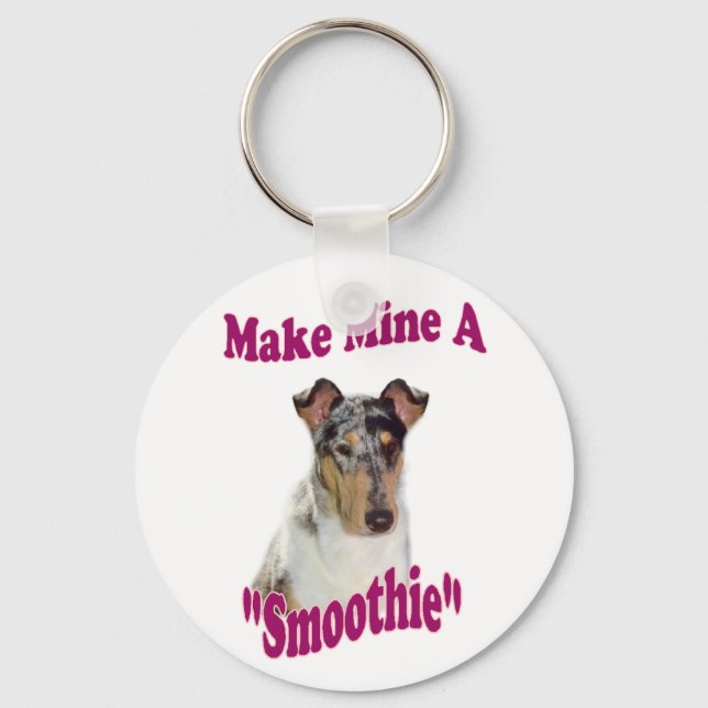 Smooth Collie Gifts Key Ring (Front)
