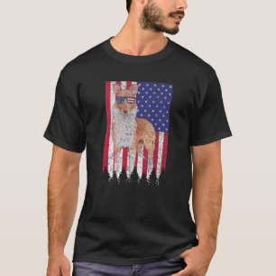 Smooth Collie Patriotic Dog USA Pride American Fla T-Shirt