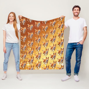 Smooth Collie Running Agility, Sports Fleece Blanket