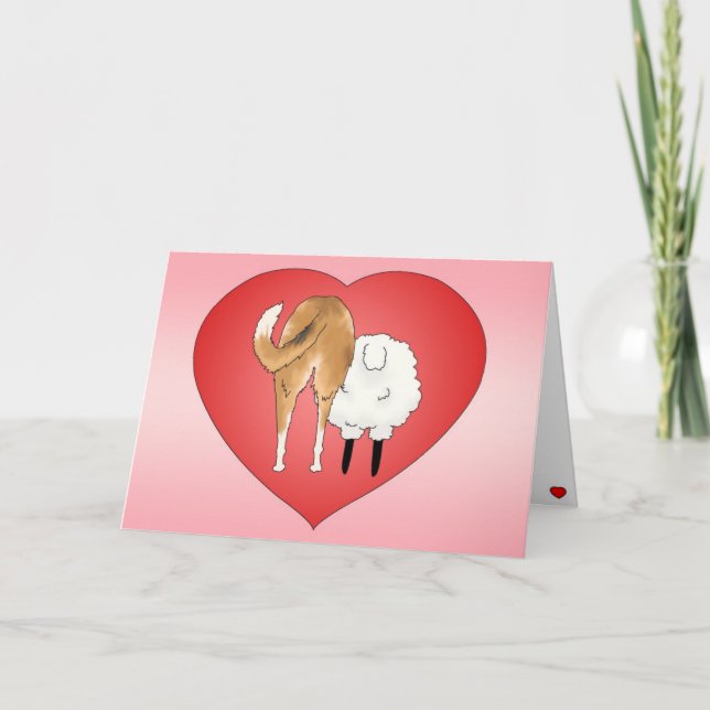 Smooth Collie Valentine's Day Holiday Card (Front)