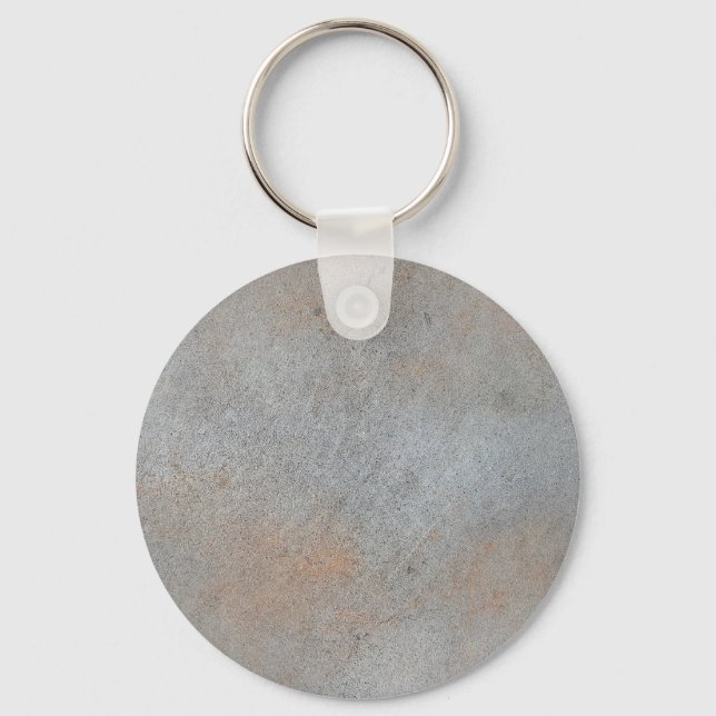 Smooth Concrete Cement With Clay Image Key Ring (Front)