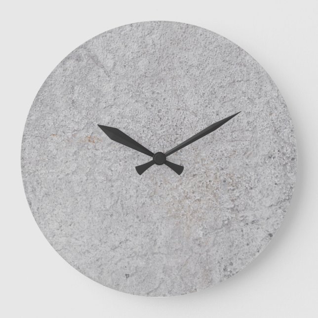 SMOOTH CONCRETE TEXURE LARGE CLOCK (Front)
