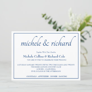 Smooth Elegance Wedding Invitation