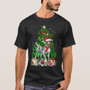 Smooth Fox Terrier Christmas Tree Light Pajama Dog T-Shirt
