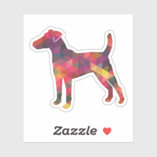 Smooth Fox Terrier Dog Breed Geo Silhouette Multi