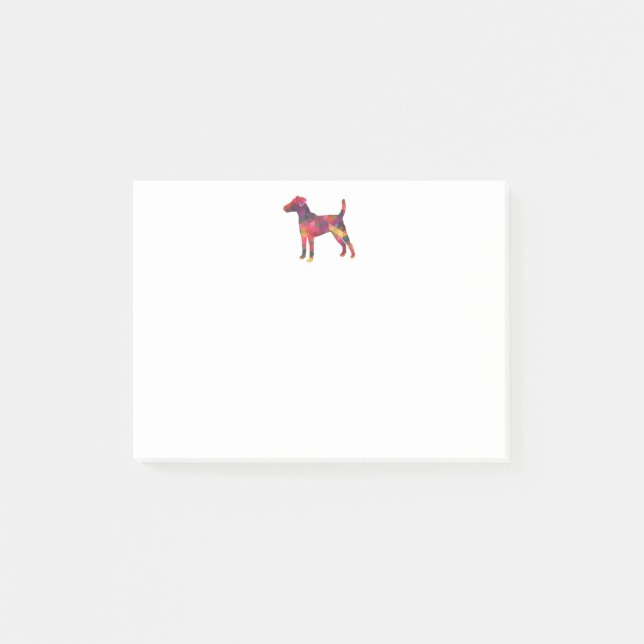 Smooth Fox Terrier Dog Breed Geo Silhouette Multi Post-it Notes (Front)