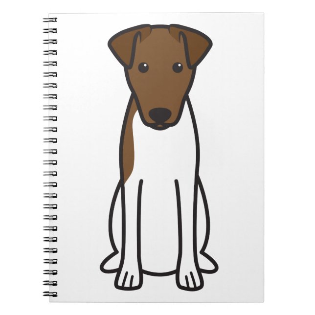 Smooth Fox Terrier Dog Cartoon Notebook (Front)