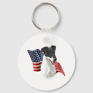 Smooth Fox Terrier Flag Key Ring