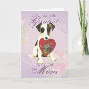 Smooth Fox Terrier Heart Mum Card