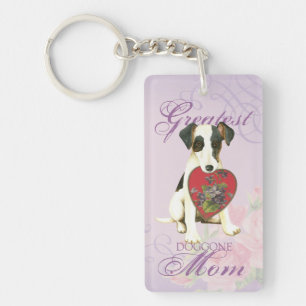 Smooth Fox Terrier Heart Mum Key Ring