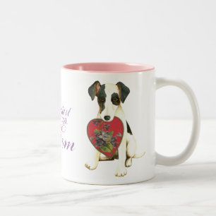 Smooth Fox Terrier Heart Mum Two-Tone Coffee Mug