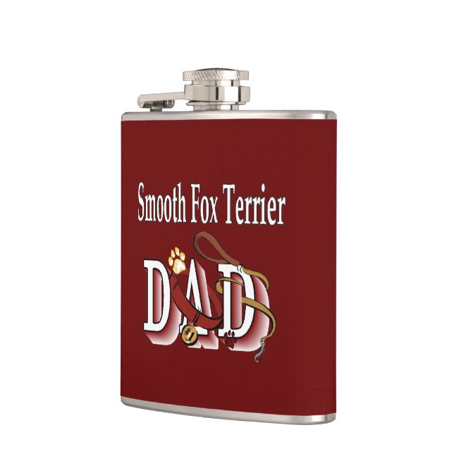 Smooth Fox Terrier Hip Flask (Left)