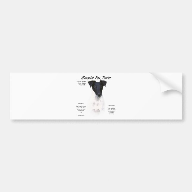 Smooth Fox Terrier History Design Bumper Sticker (Front)