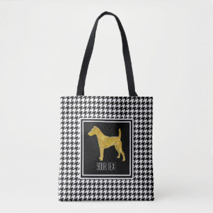 Smooth Fox Terrier Houndstooth Tote Bag