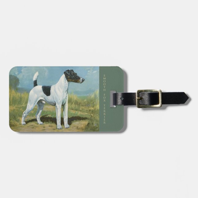 Smooth Fox Terrier Luggage Tag (Front Horizontal)