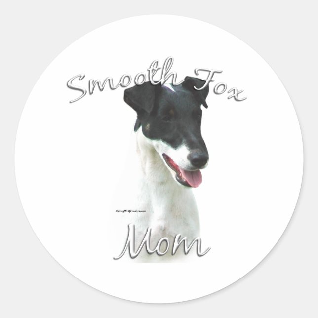 Smooth Fox Terrier Mum 2 Classic Round Sticker (Front)