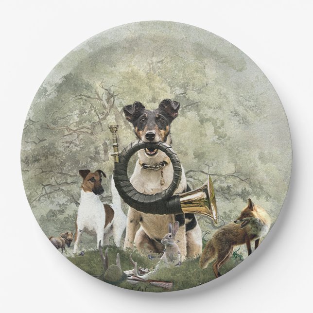 Smooth Fox Terrier   Paper Plate (Front)