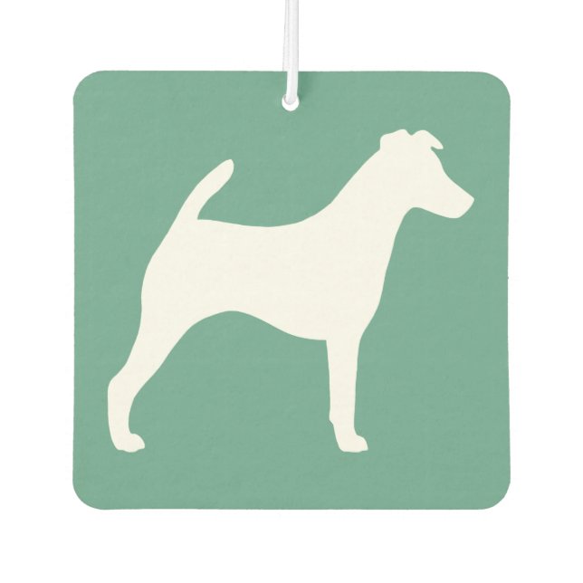 Smooth Fox Terrier Silhouette Car Air Freshener (Front)