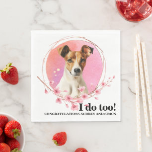 Smooth Fox Terrier Wedding Napkins With Dogs Photo