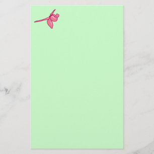 Smooth Fuschia Dragonfly Stationery