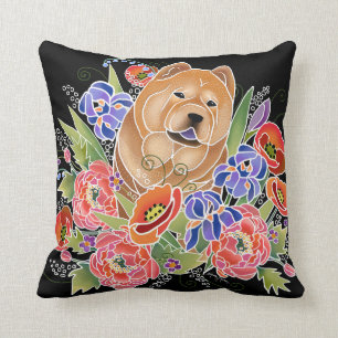 SMOOTH GARDEN PATH - Smooth Chow pillow (black)